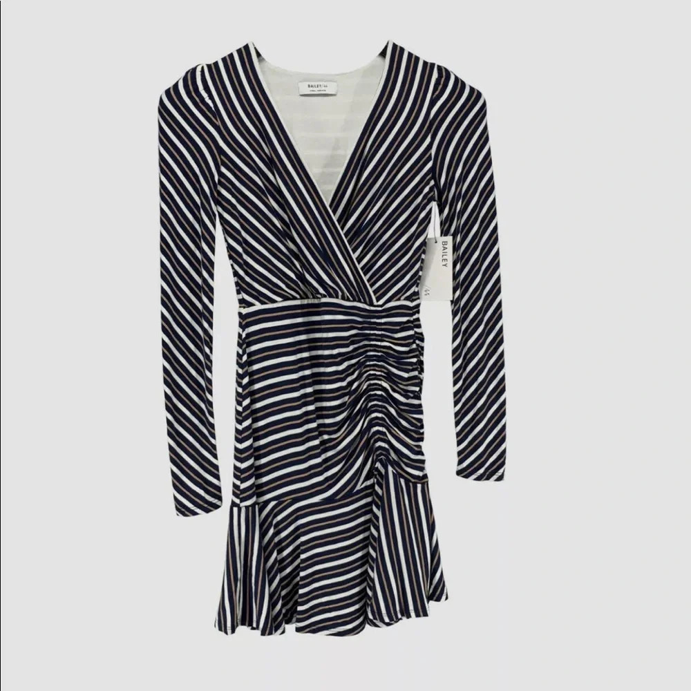 ! Nwt! Bailey 44 Women's Blue Striped Leonora  Dress